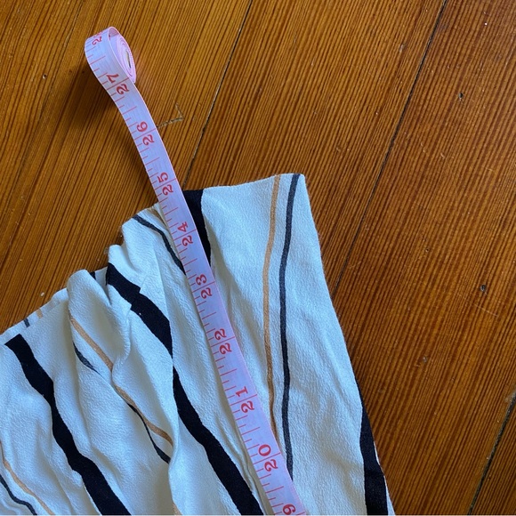 🌻Anthropologie White Striped Whited Wide Leg Pants - Picture 12 of 12